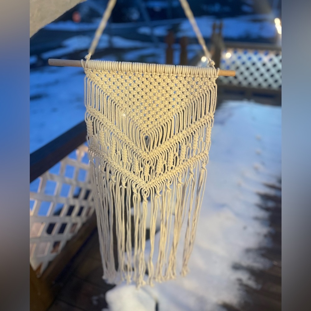 Vintage handmade Macrame Wall Hanging Decoration unique Beautiful